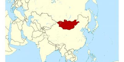 Localização da Mongólia no mapa