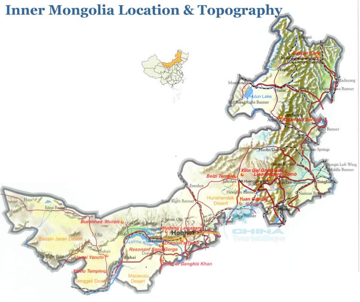 a Mongólia exterior mapa