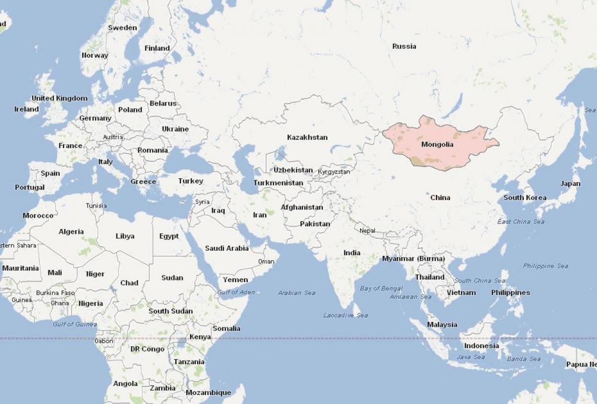 mapa da Mongólia mapa da ásia