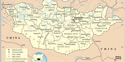 Mongólia mapa do país