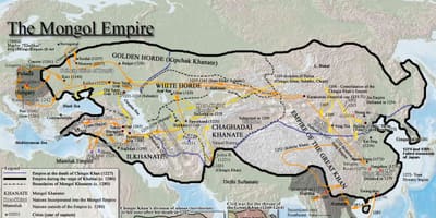 História mongol mapa