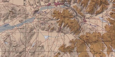 Mapa topográfico da Mongólia