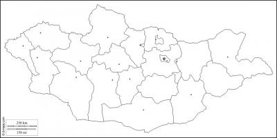 Mapa em branco da Mongólia
